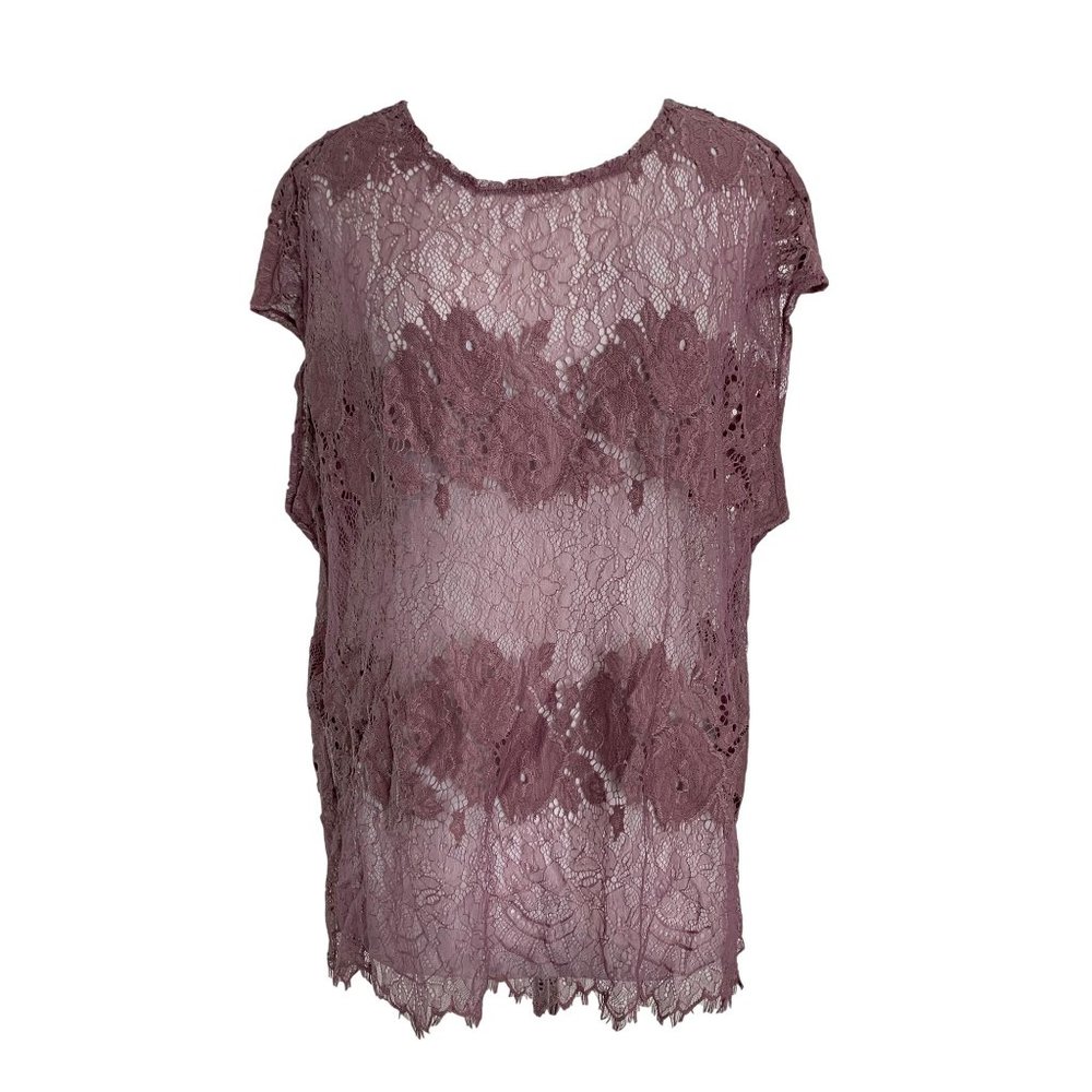 Modern Movement Womens Top Size Large Semi Sheer